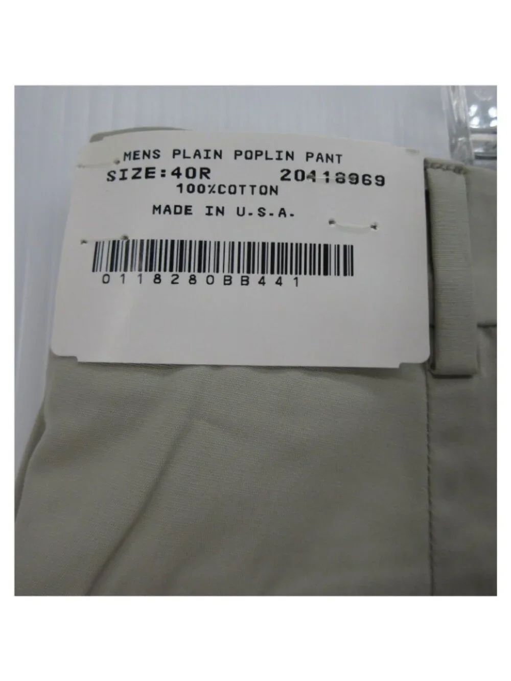VGT Brooks Brothers Pants 40 Khaki Trousers Straight Poplin USA NWT*